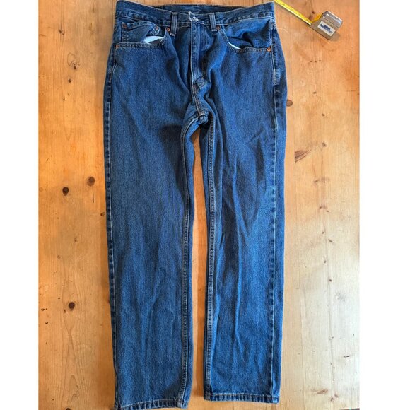 Levi’s 505 Regular Fit Straight Leg Jeans W34 L32 Zip Fly Blue - Picture 1 of 8